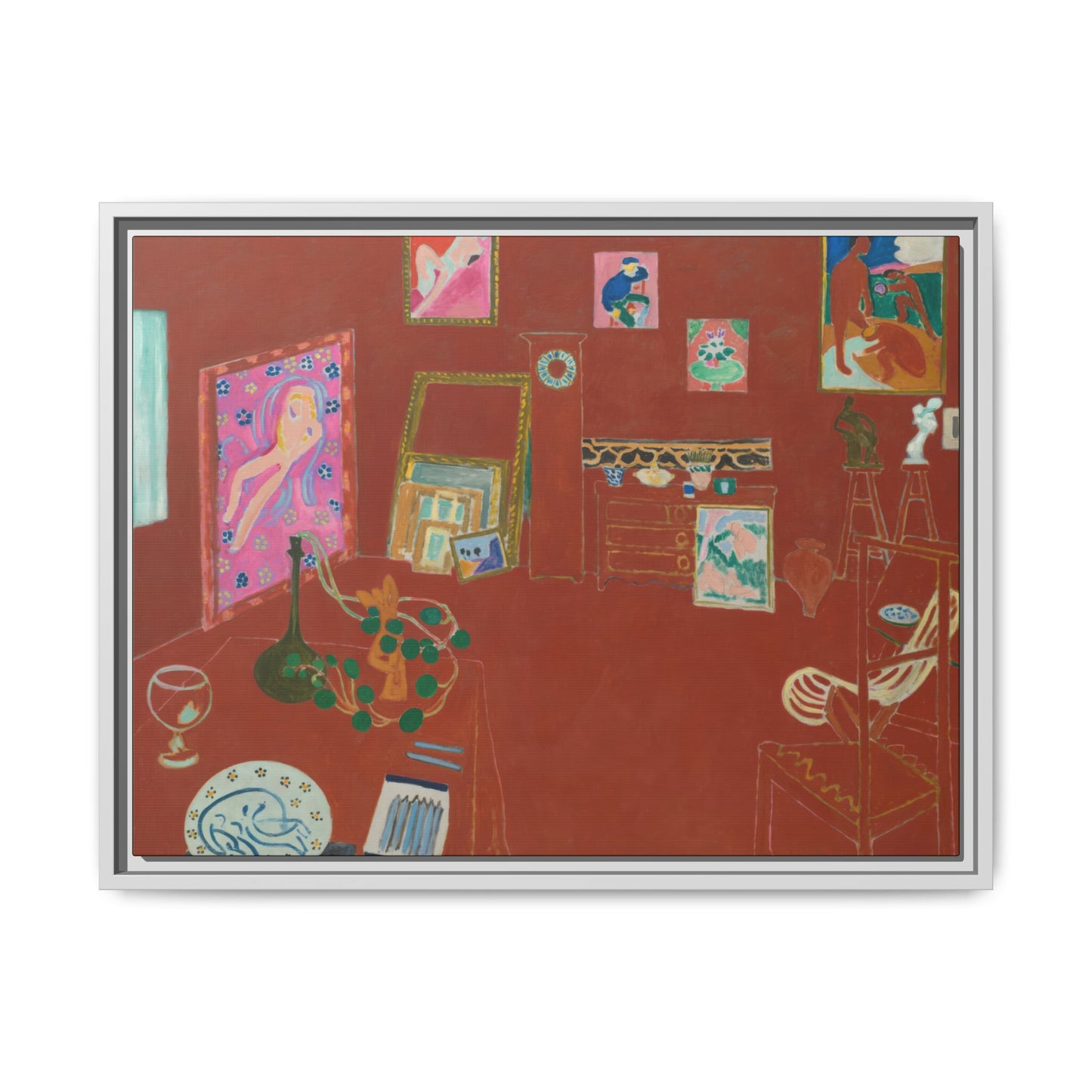 Matisse, Henri - The Red Studio (1911) - Matte Canvas, Framed