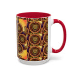 Lion Summer Mandala - Colorful Accent Mugs