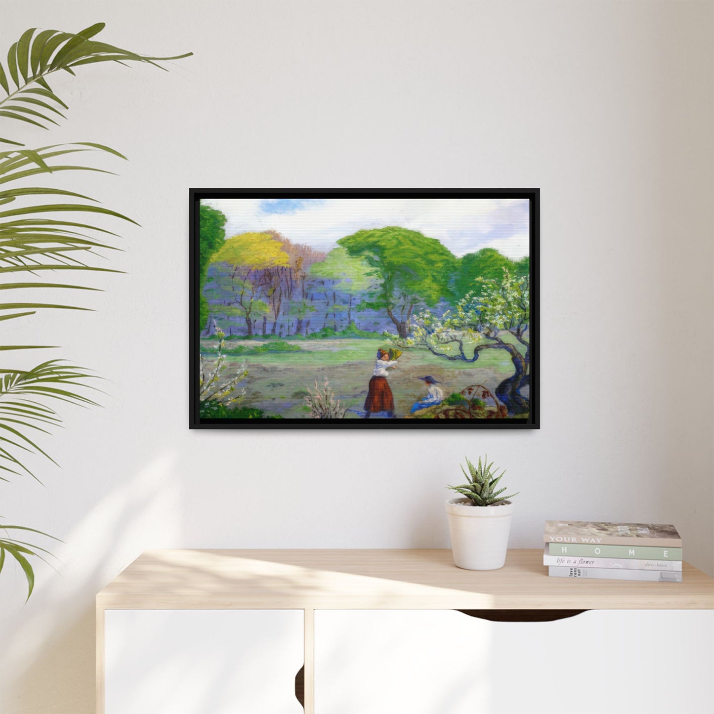 Ranson, Paul - Picking Flowers (1890) - Matte Canvas, Framed