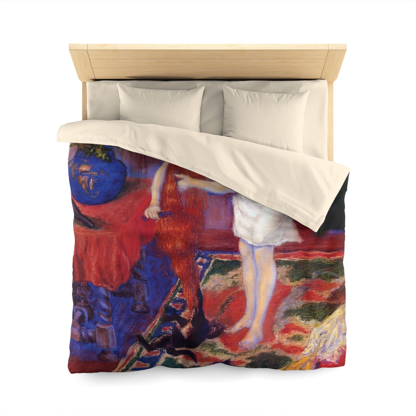 Ranson, Paul - The Golden Head of Hair (1909) - Microfiber Duvet Cover
