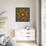 Monarch Butterfly Mandala - Framed Canvas