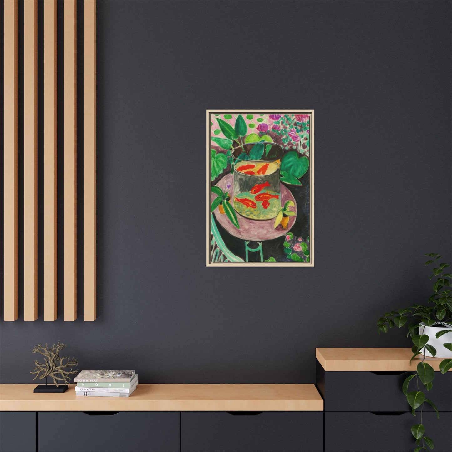 Matisse, Henri - The Goldfish (1912) - Matte Canvas, Framed