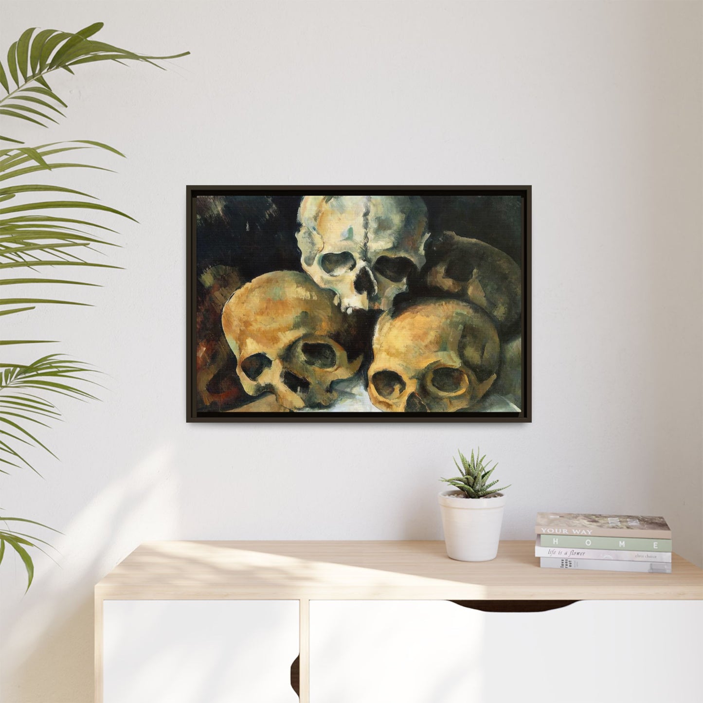 Cézanne, Paul - Pyramid of Skulls (1901) - Matte Canvas, Framed