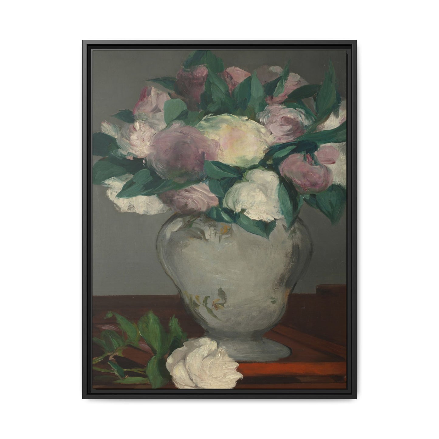 Manet, Édouard - Peonies (1864) - Matte Canvas, Framed