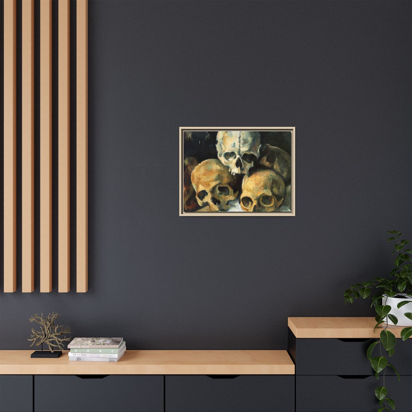 Cézanne, Paul - Pyramid of Skulls (1901) - Matte Canvas, Framed