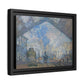 Monet, Claude - Le Gare Saint-Lazare (1877) - Matte Canvas, Framed