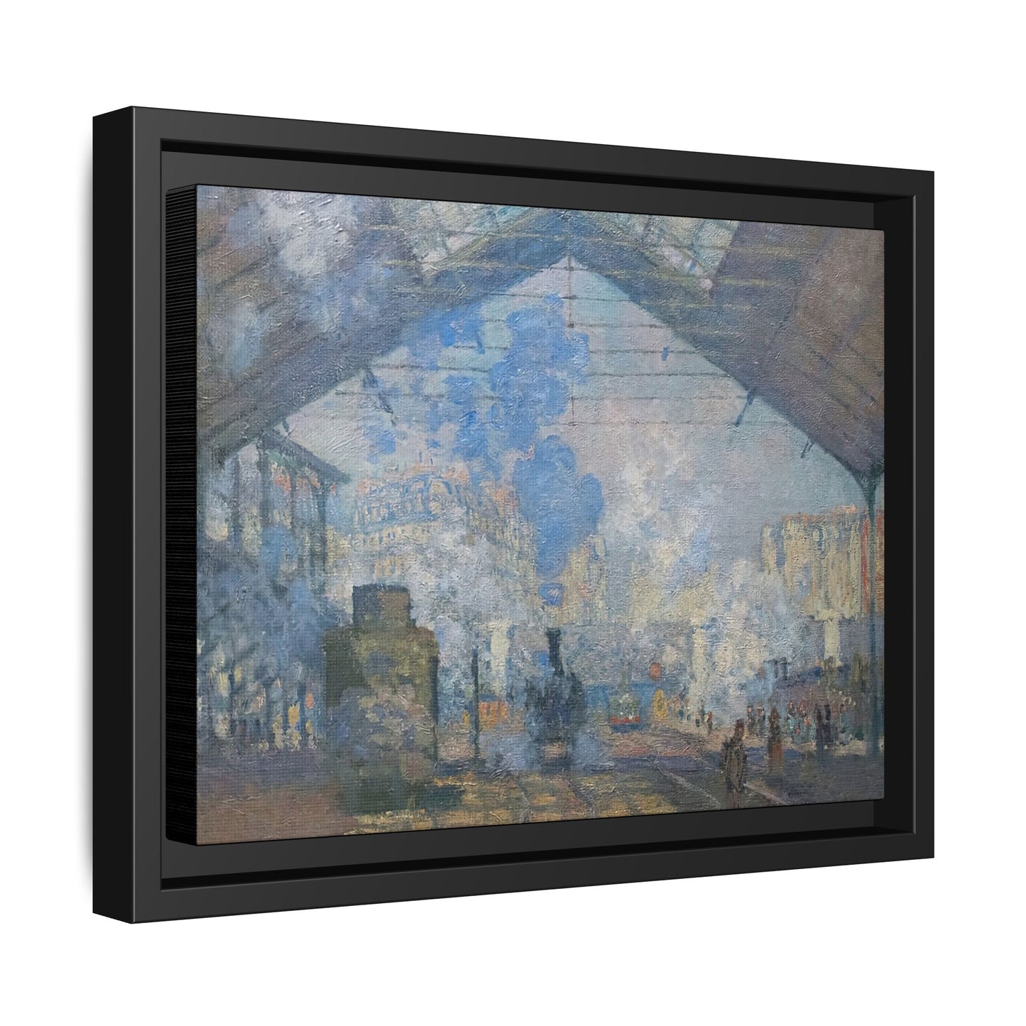 Monet, Claude - Le Gare Saint-Lazare (1877) - Matte Canvas, Framed