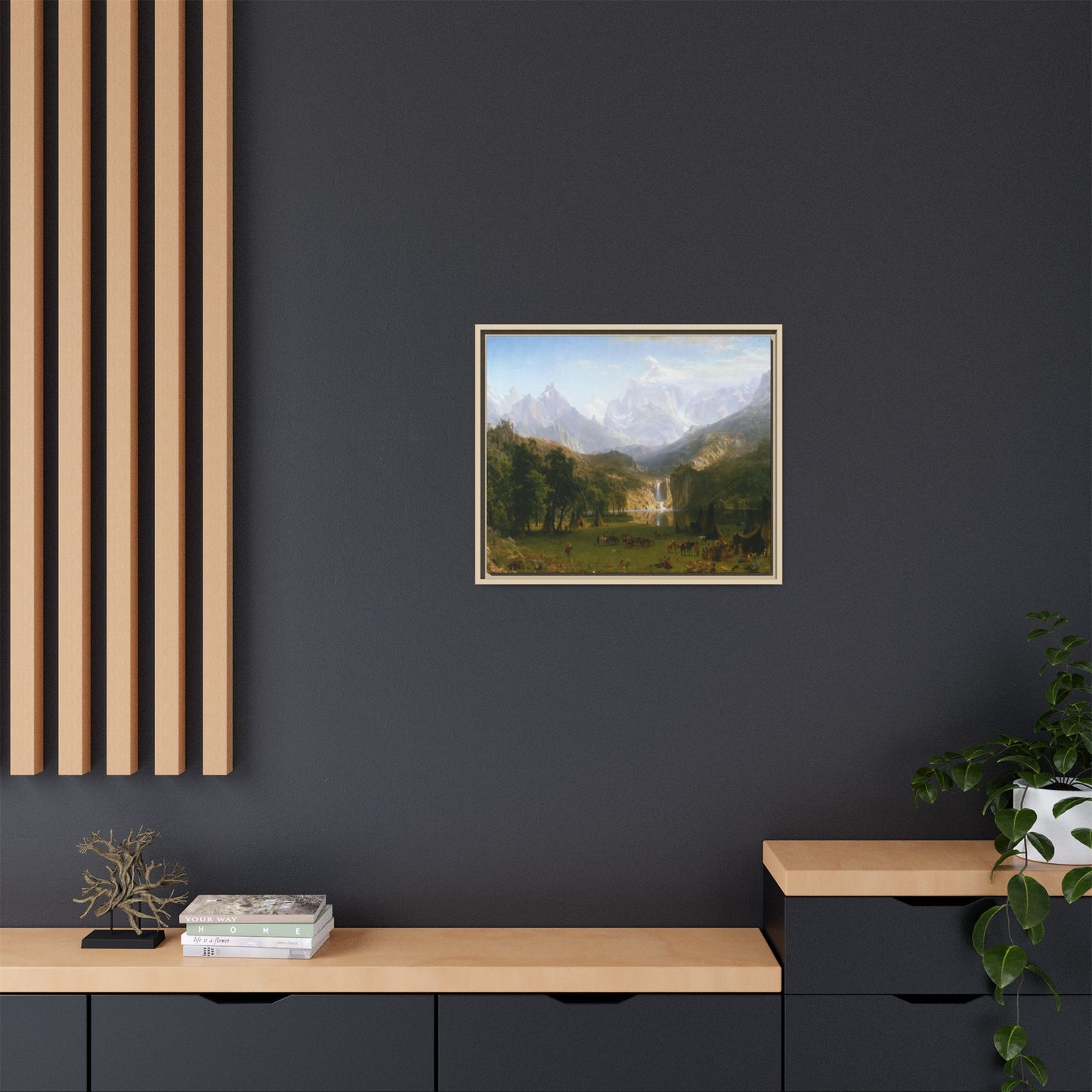 Bierstadt, Albert - The Rocky Mountains, Lander’s Peak (1863) - Matte Canvas, Framed