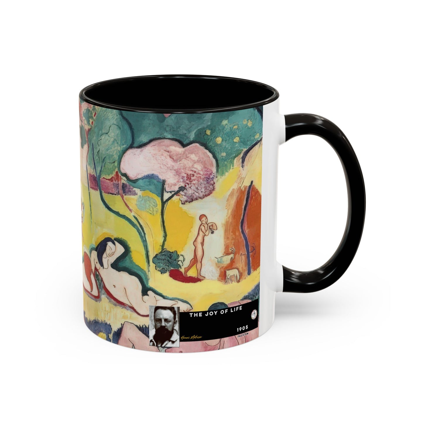 Matisse, Henri - The Joy of Life (1905) - Colorful Accent Mugs