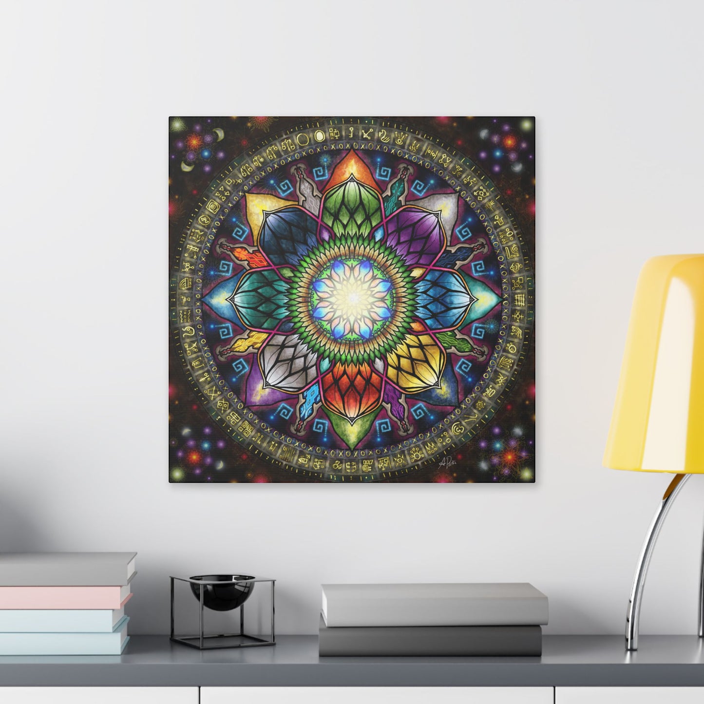 Mystic Jewel Mandala - Canvas Block