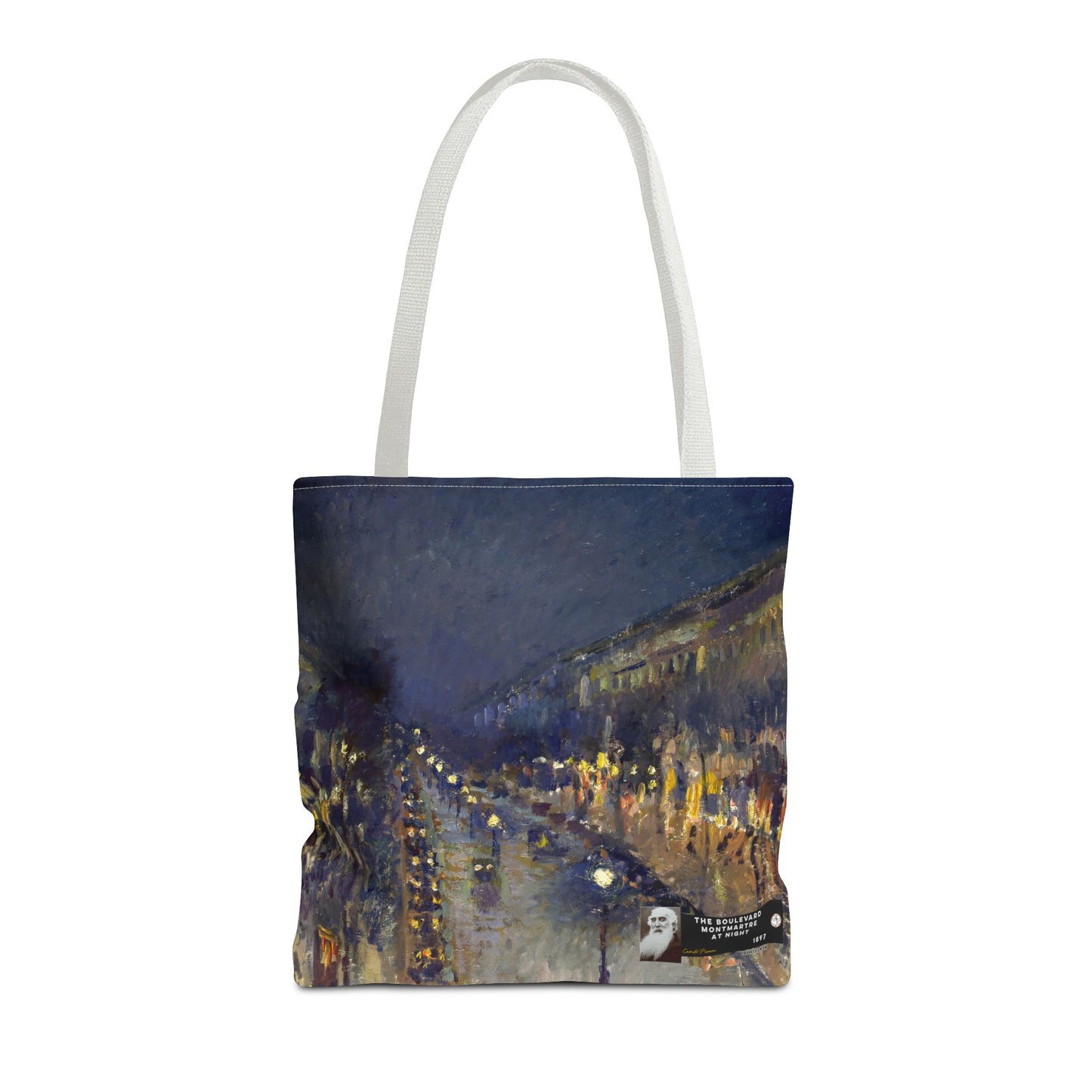 Pissarro, Camille - The Boulevard Montmartre At Night (1897) - Tote Bag