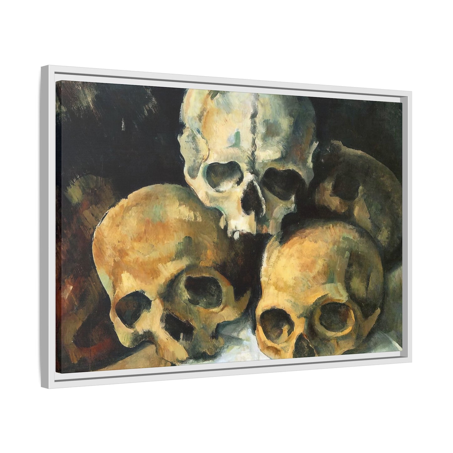 Cézanne, Paul - Pyramid of Skulls (1901) - Matte Canvas, Framed