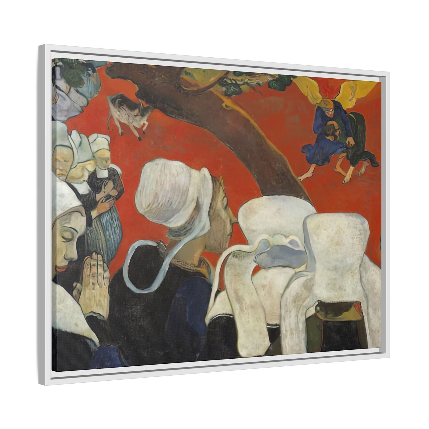 Gauguin, Paul - Vision of the Sermon (Jacob Wrestling with the Angel) (1888) - Matte Canvas, Framed