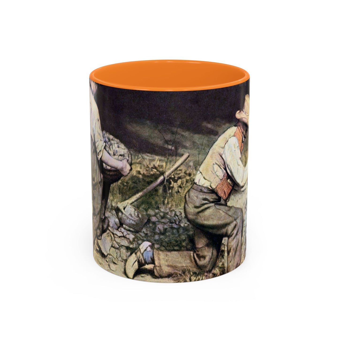 Courbet, Gustave - The Stone Breakers (1850) - Colorful Accent Mugs