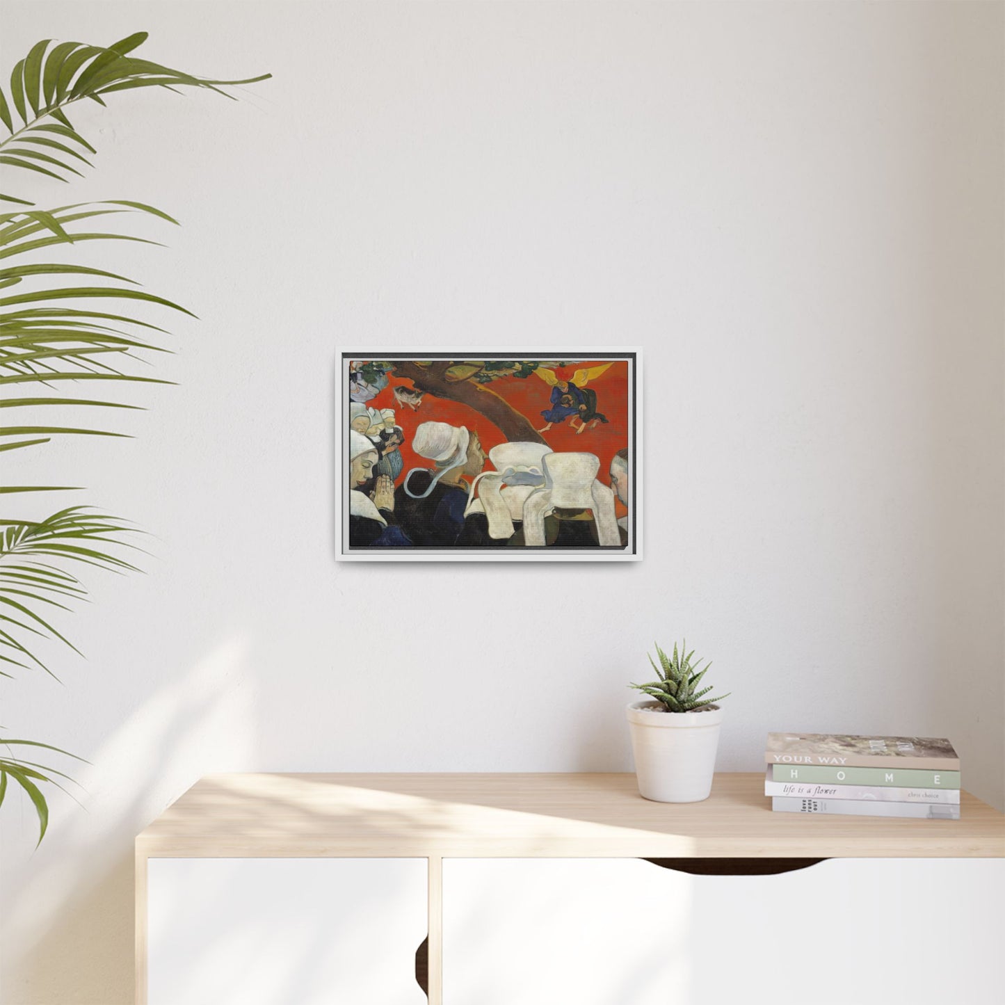 Gauguin, Paul - Vision of the Sermon (Jacob Wrestling with the Angel) (1888) - Matte Canvas, Framed