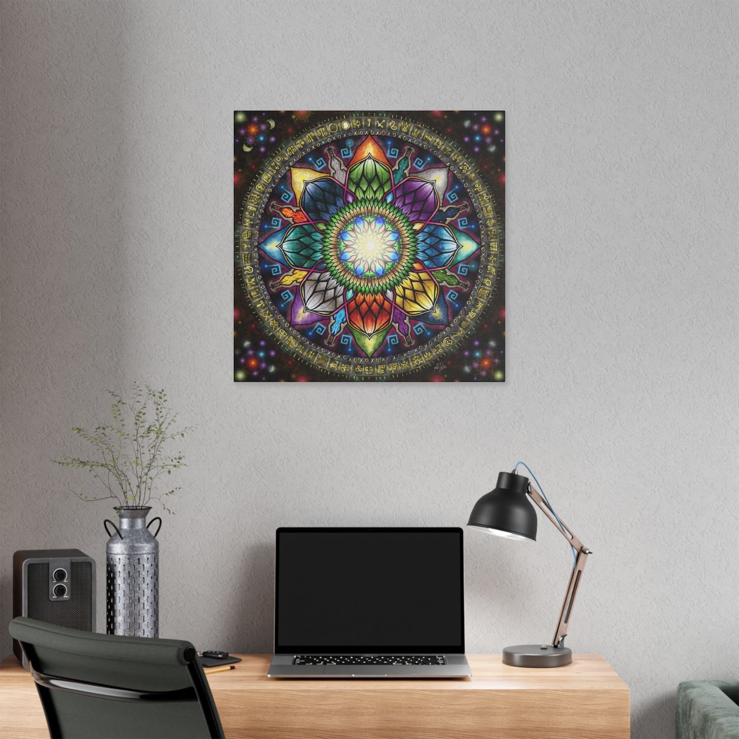 Mystic Jewel Mandala - Canvas Block