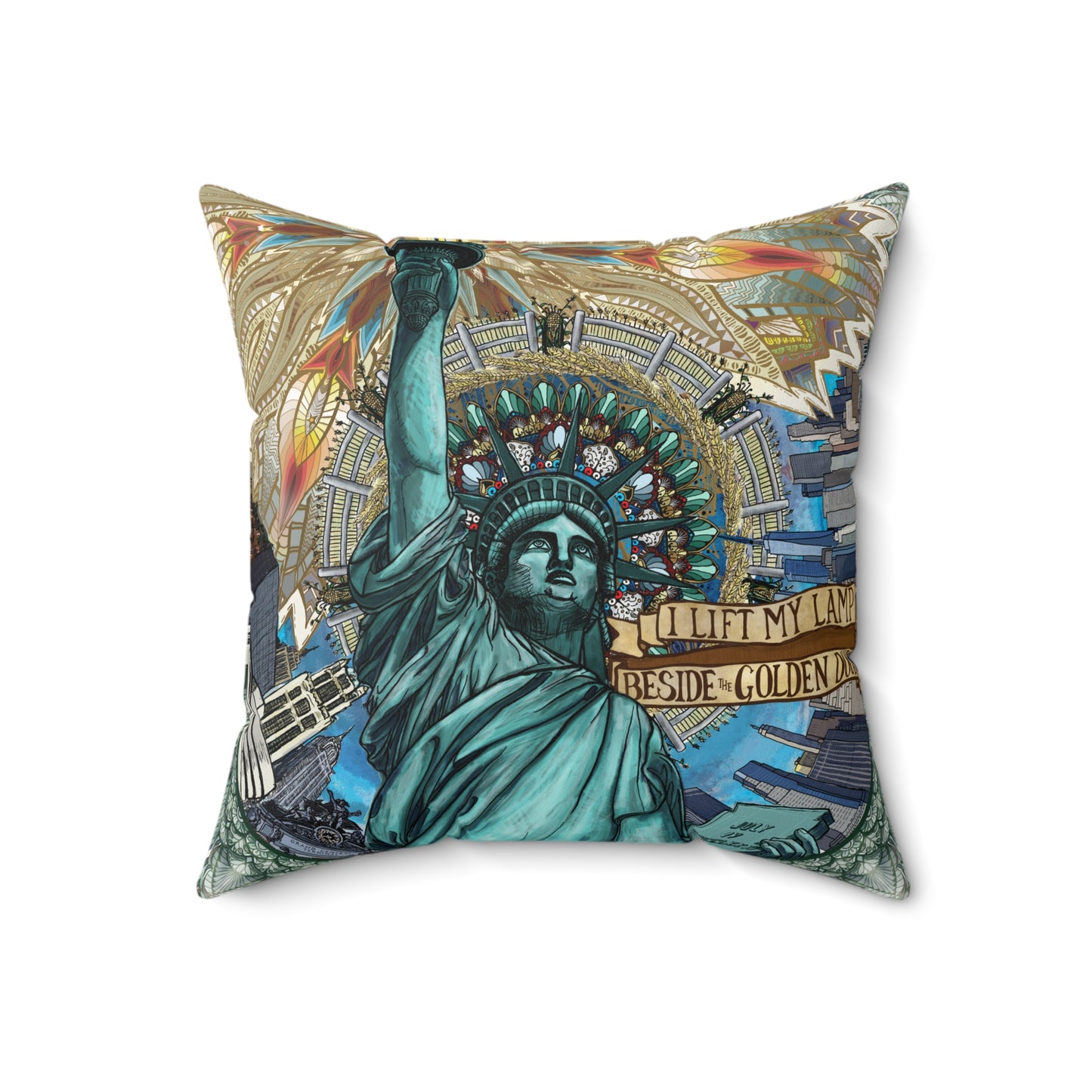 Pacio, Adam - Liberty Mandala - Suede Square Pillow