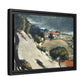Cézanne, Paul - L’Estaque, Melting Snow (1870) - Matte Canvas, Framed