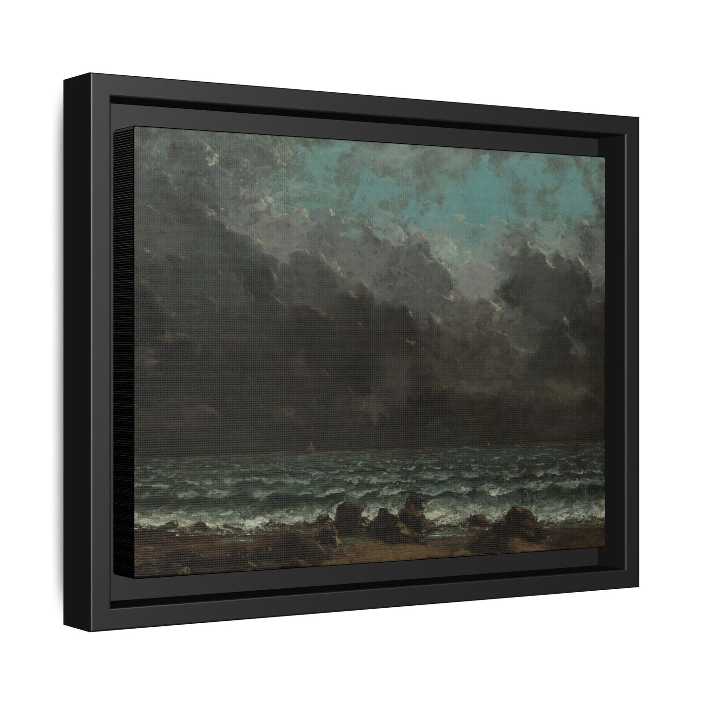 Courbet, Gustave - The Sea (1865) - Matte Canvas, Framed