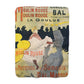 Toulouse-Lautrec, Henri - Moulin Rouge - La Goulue (1891) - Sherpa Fleece Blanket