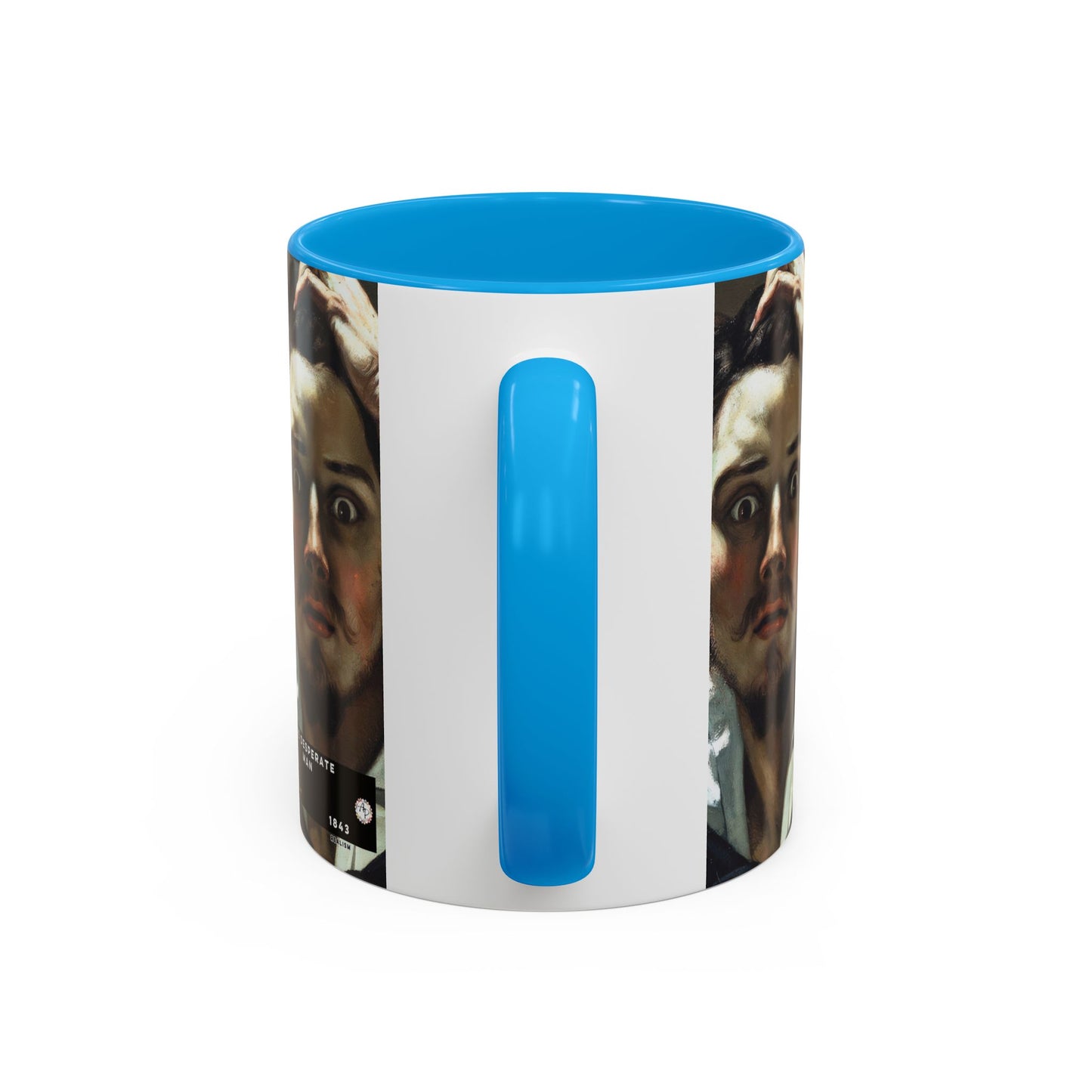 Courbet, Gustave - The Desperate Man (1843) - Colorful Accent Mugs