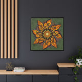 Monarch Butterfly Mandala - Framed Canvas