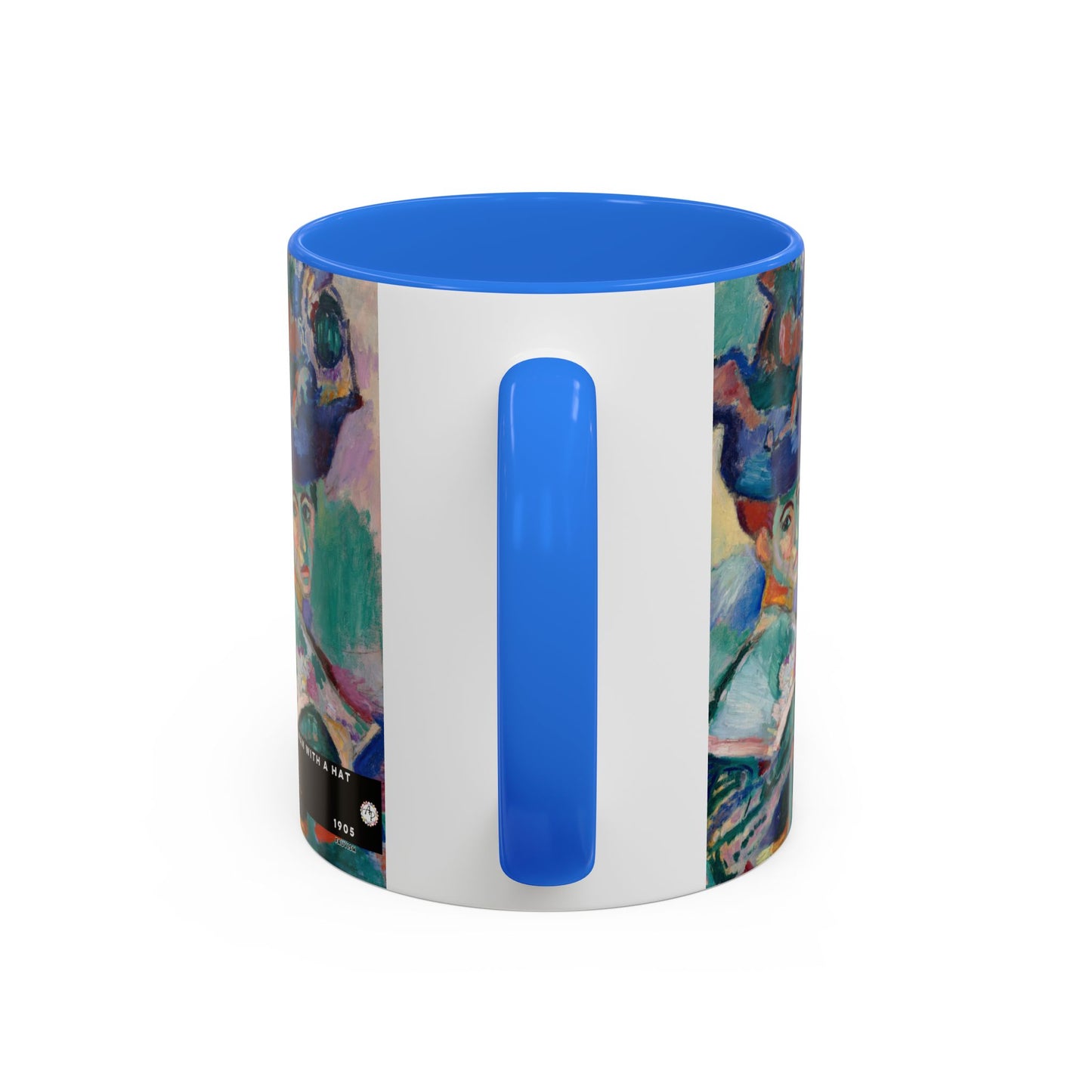Matisse, Henri - Woman with a Hat (1905) - Colorful Accent Mugs