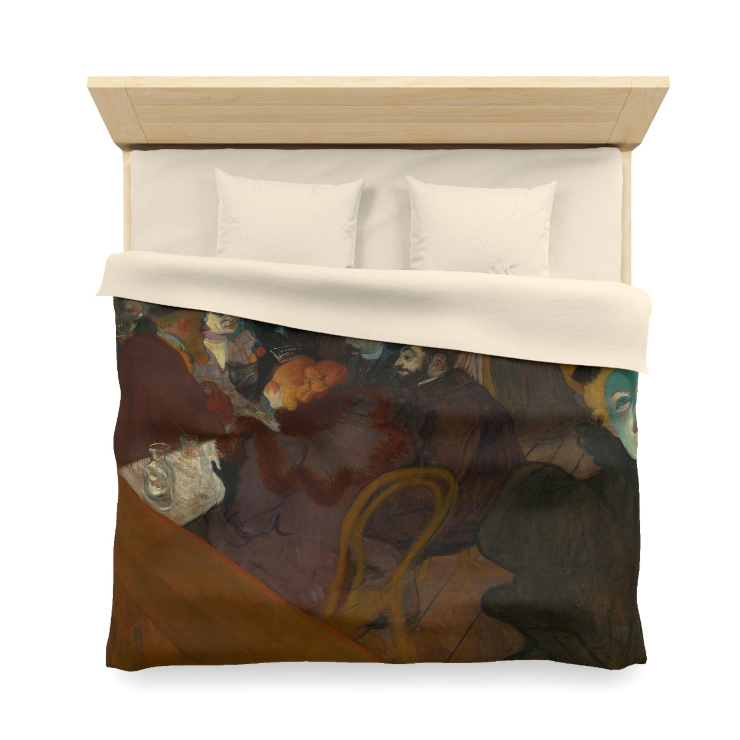 Toulouse-Lautrec, Henri - At the Moulin Rouge (1892) - Microfiber Duvet Cover