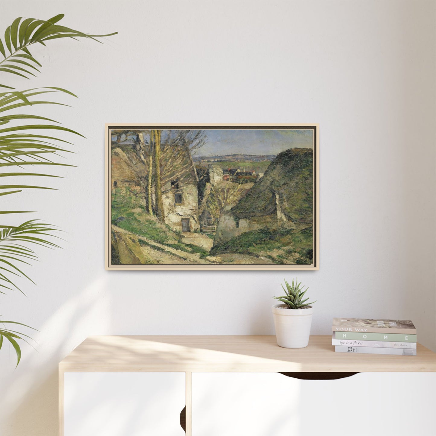 Cézanne, Paul - The House of the Hanged Man, Auvers-sur-Oise (1874) - Matte Canvas, Framed