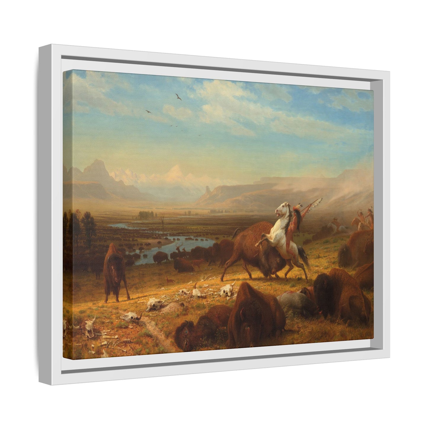 Bierstadt, Albert - The Last of the Buffalo  (1888) - Matte Canvas, Framed