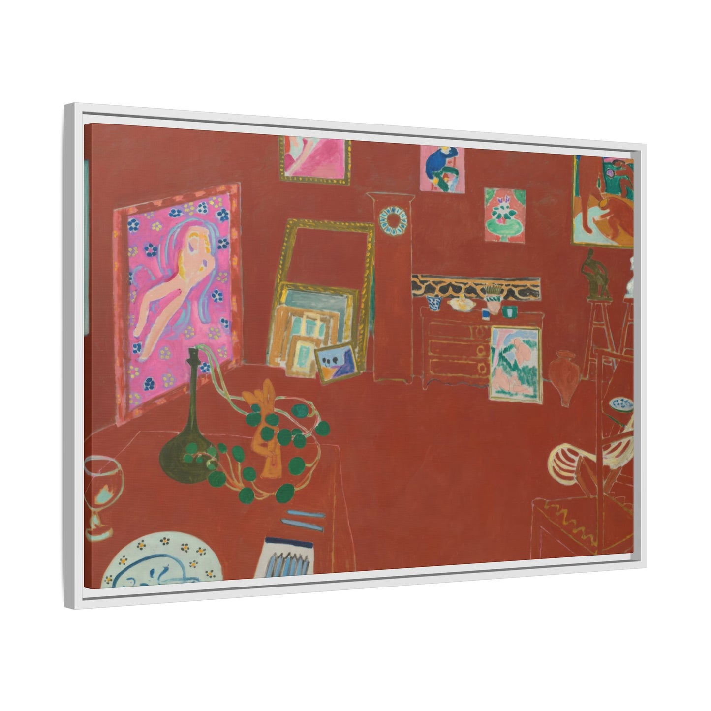 Matisse, Henri - The Red Studio (1911) - Matte Canvas, Framed