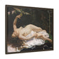 Courbet, Gustave - Woman with a Parrot (1866) - Matte Canvas, Framed
