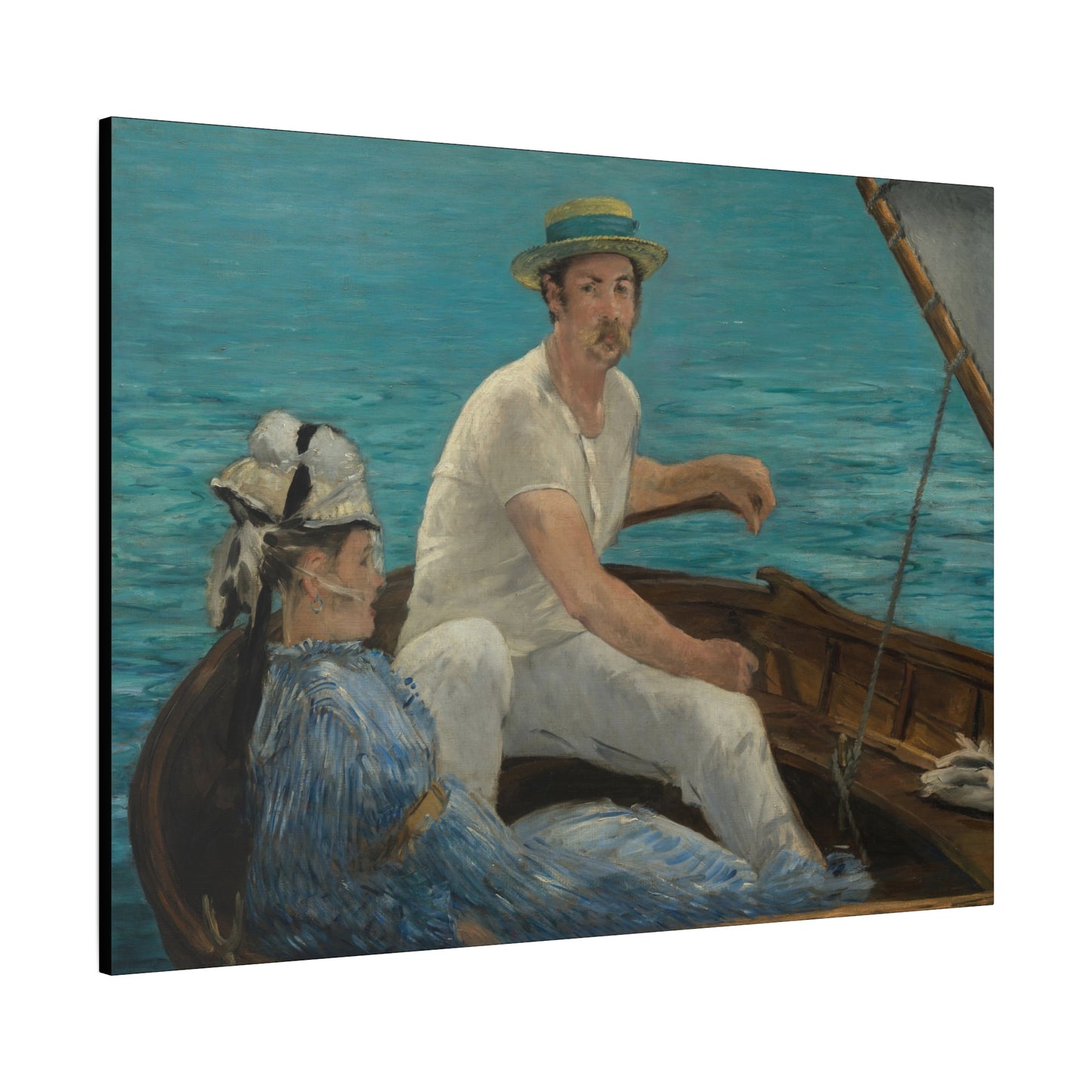 Manet, Édouard - Boating (1874) - Canvas Block, unframed