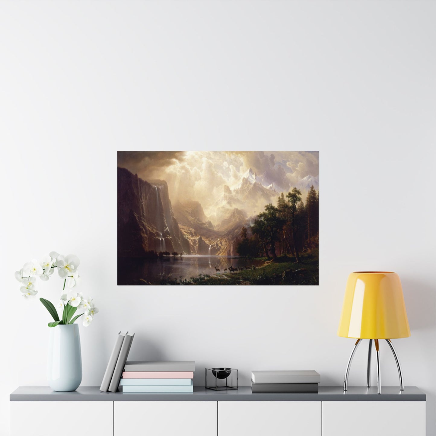 Bierstadt, Albert - Among the Sierra Nevada, California (1868) - Satin Posters