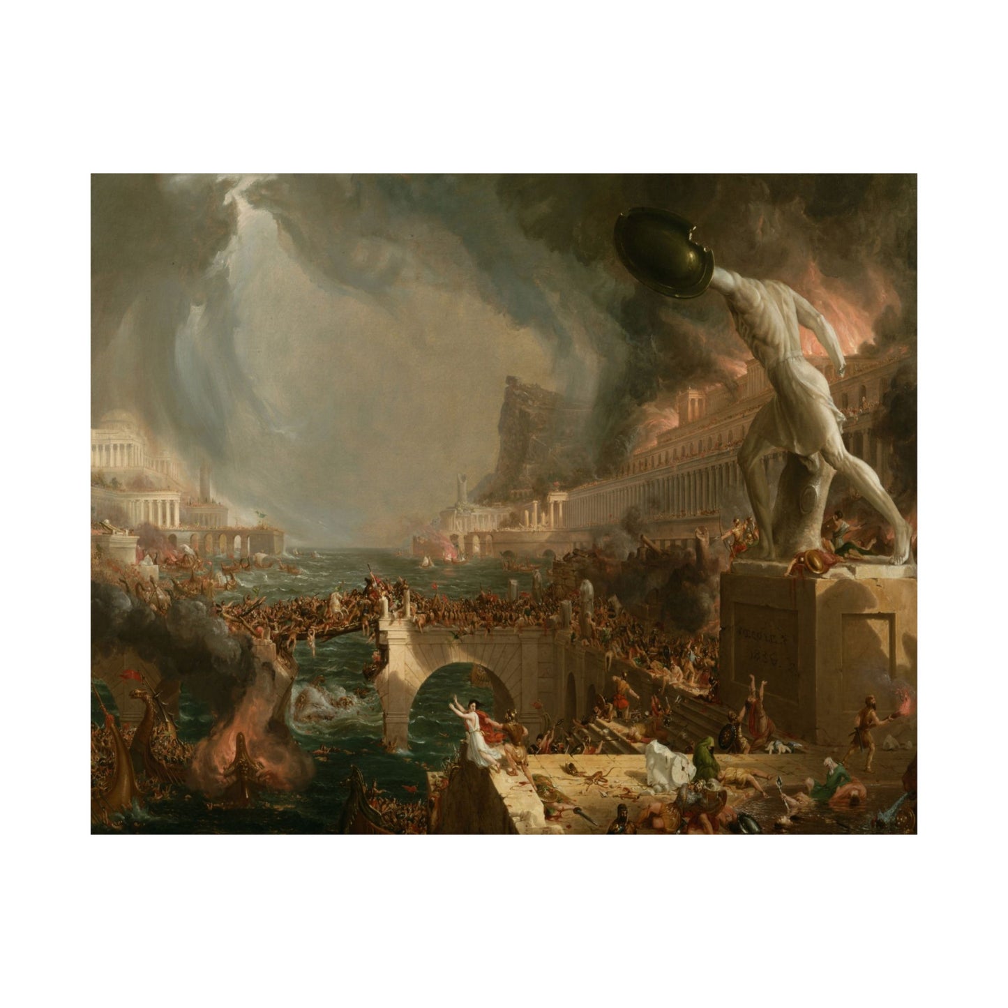 Cole. Thomas - The Course of Empire: Destruction (1836) - Satin Posters