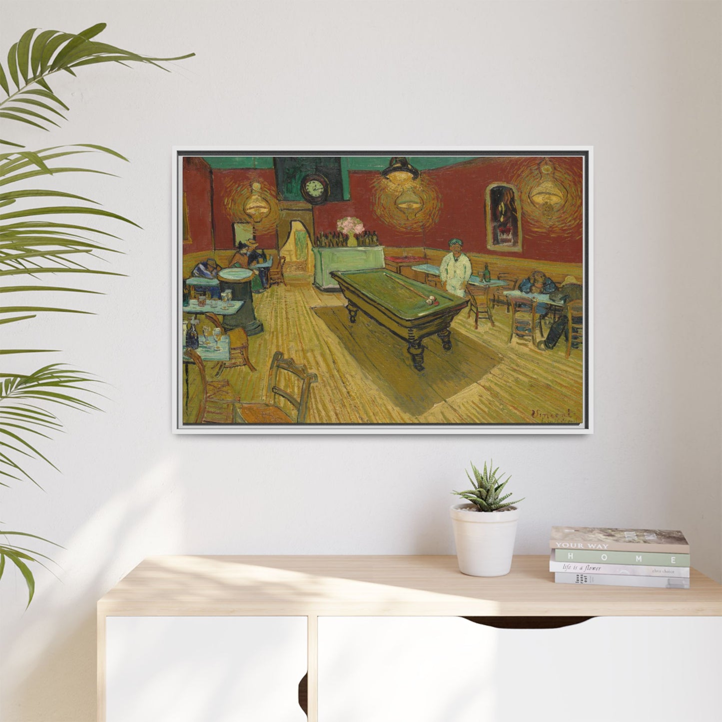 Van Gogh, Vincent - The Night Cafe (1888) - Matte Canvas, Framed