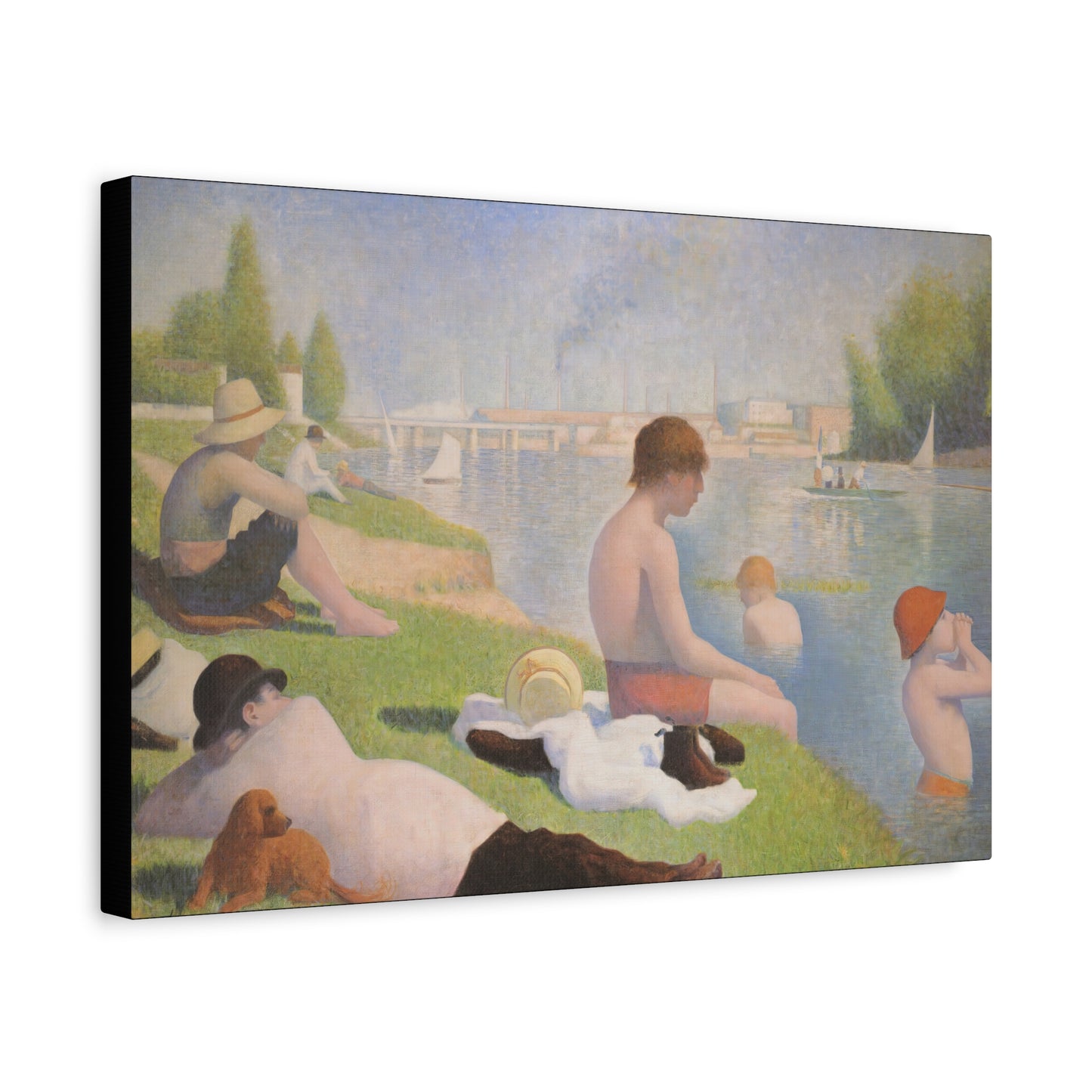 Seurat, Georges - Bathers at Asnières (1884) - Canvas Block, unframed