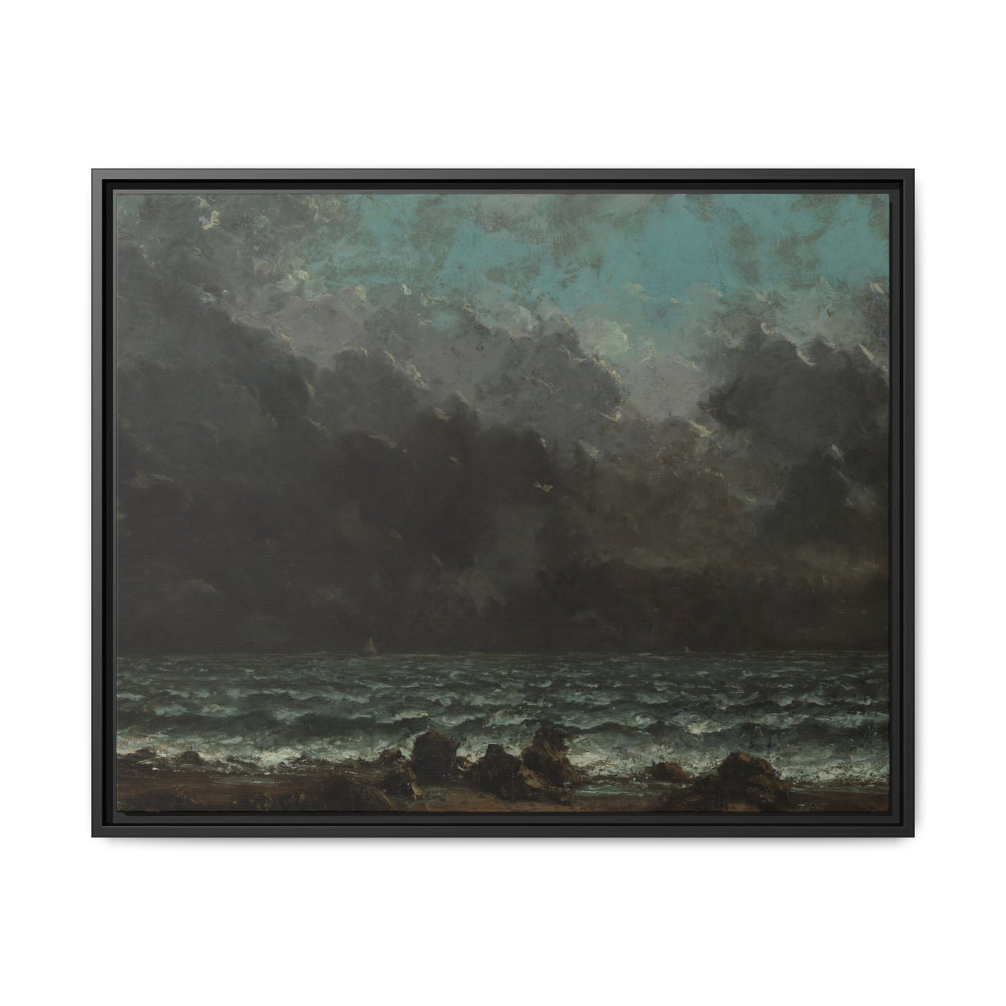 Courbet, Gustave - The Sea (1865) - Matte Canvas, Framed