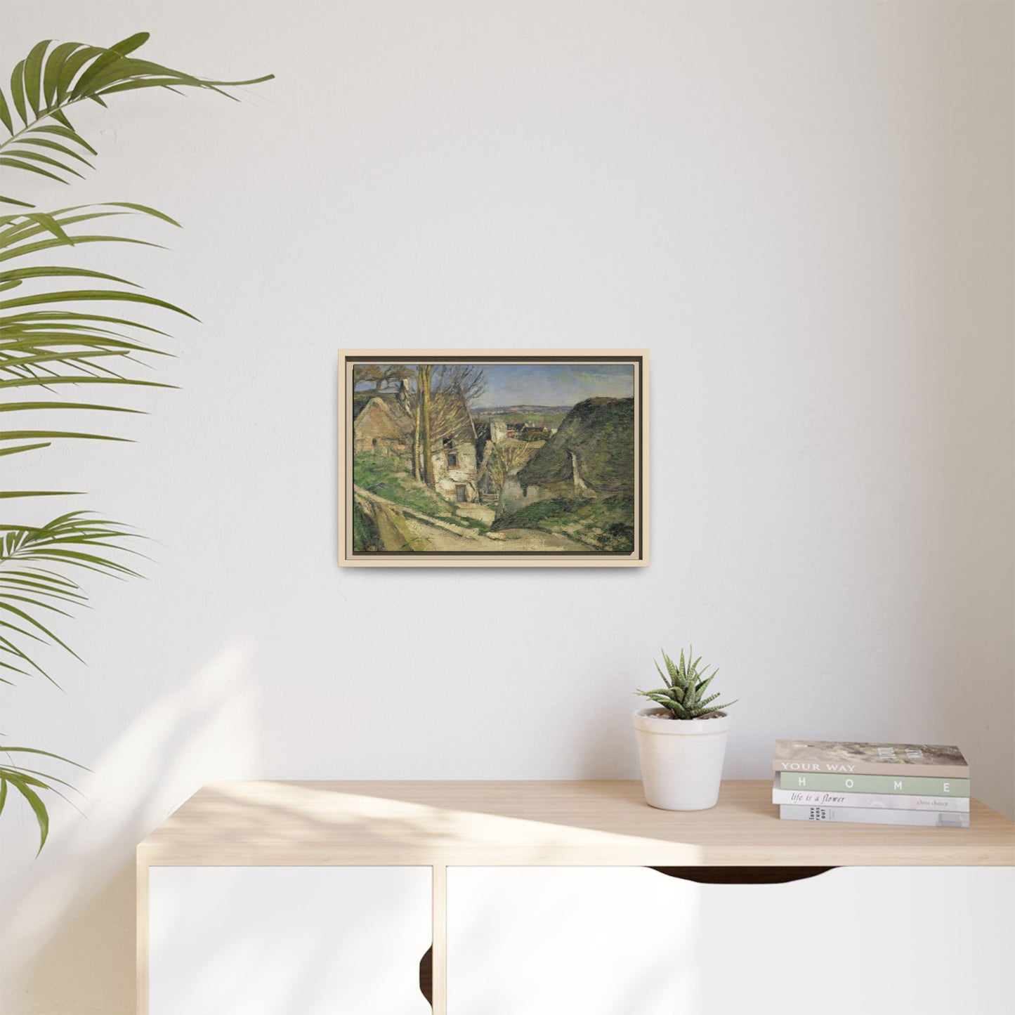 Cézanne, Paul - The House of the Hanged Man, Auvers-sur-Oise (1874) - Matte Canvas, Framed