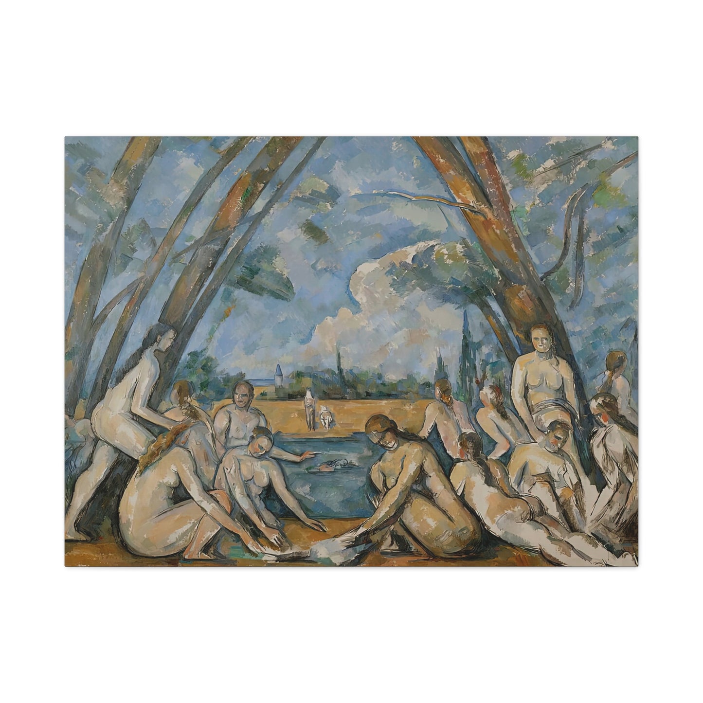 Cézanne, Paul - The Large Bathers (1906) - Canvas Block, unframed