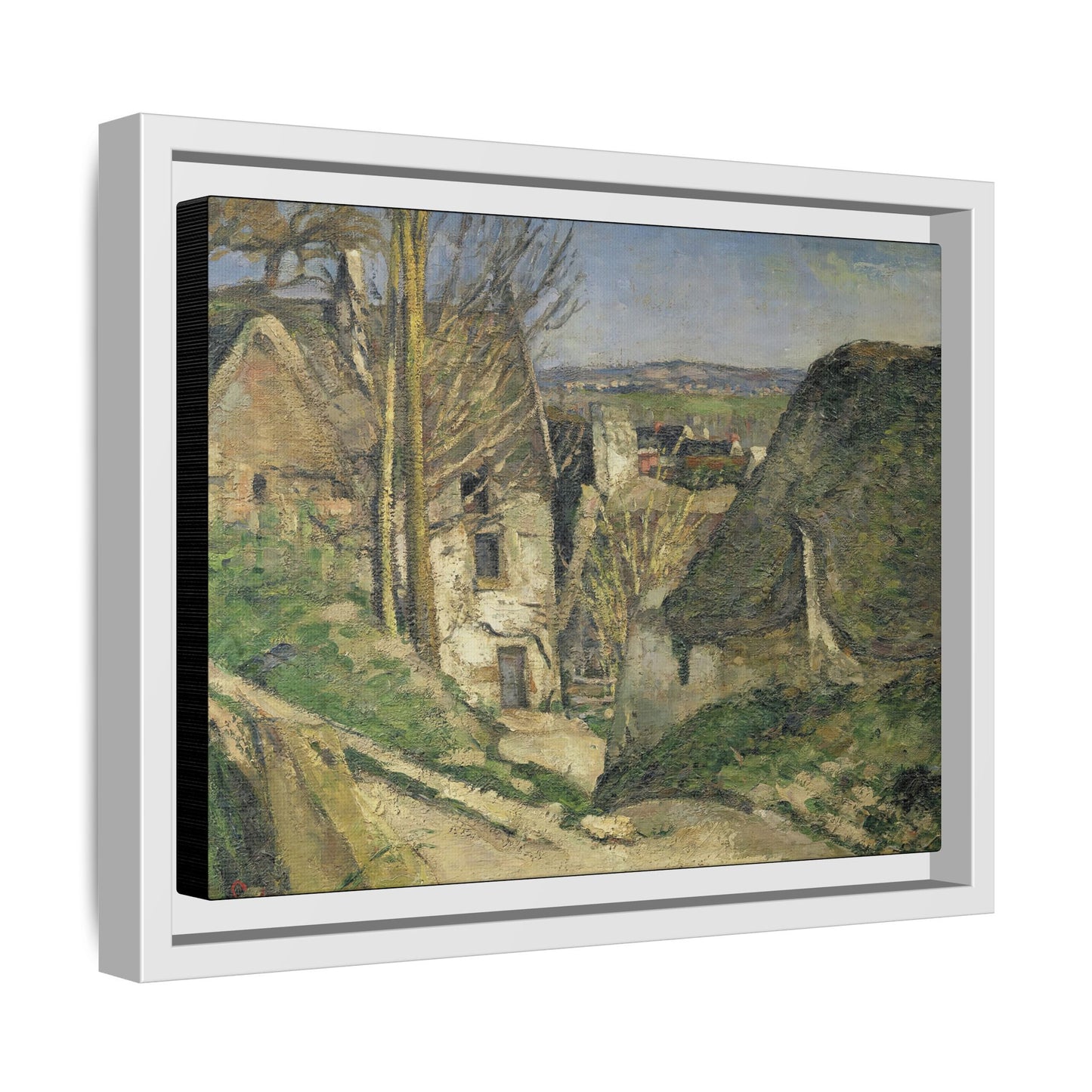 Cézanne, Paul - The House of the Hanged Man, Auvers-sur-Oise (1874) - Matte Canvas, Framed