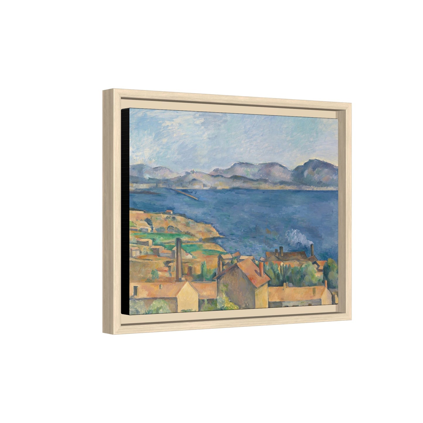 Cézanne, Paul - The Bay of Marseille, Seen from L'Estaque (1885) - Matte Canvas, Framed