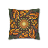 Monarch Butterfly Mandala - Faux Suede Square Pillowcase
