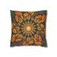 Monarch Butterfly Mandala - Faux Suede Square Pillowcase