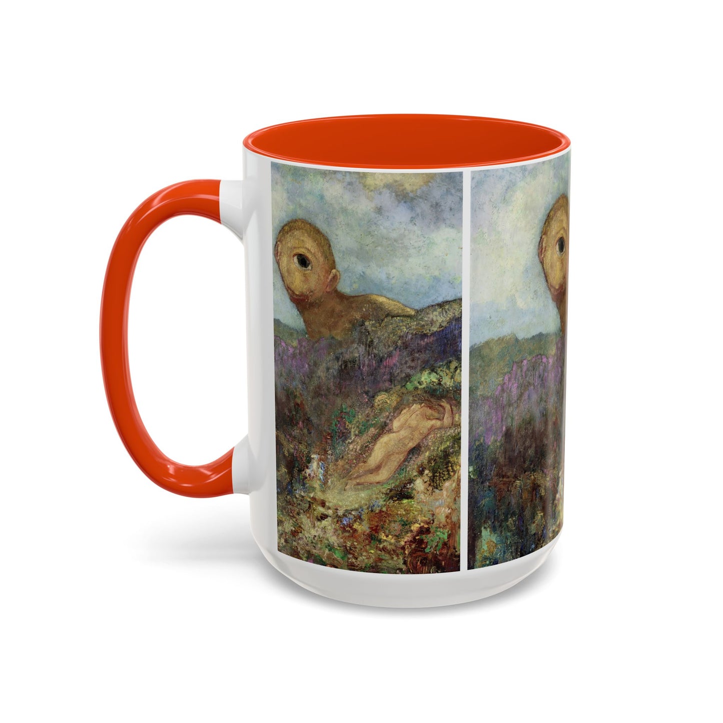 Redon, Odilon - The Cyclops (1914) - Colorful Accent Mugs