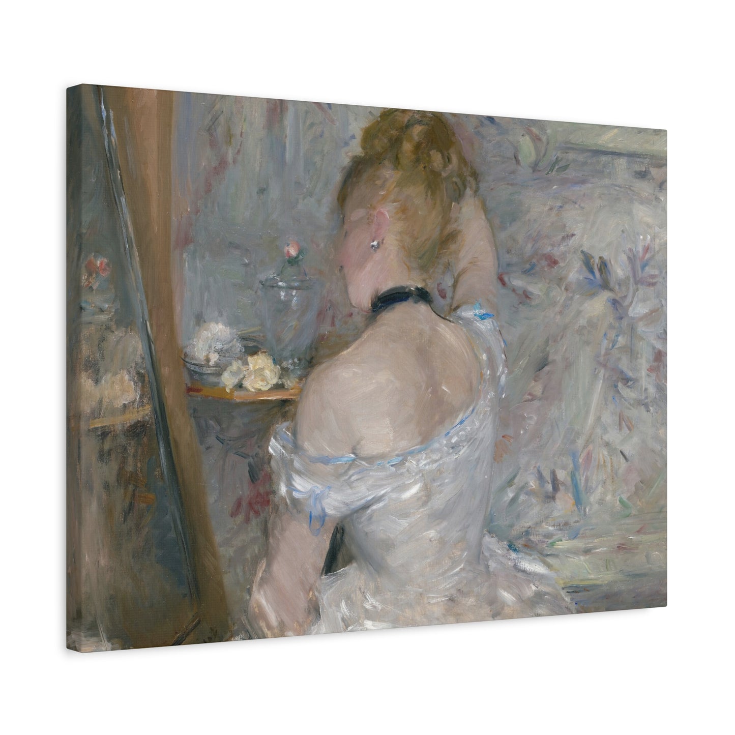Morisot, Berthe - Woman at Her Toilette (1880) - Canvas Block, unframed