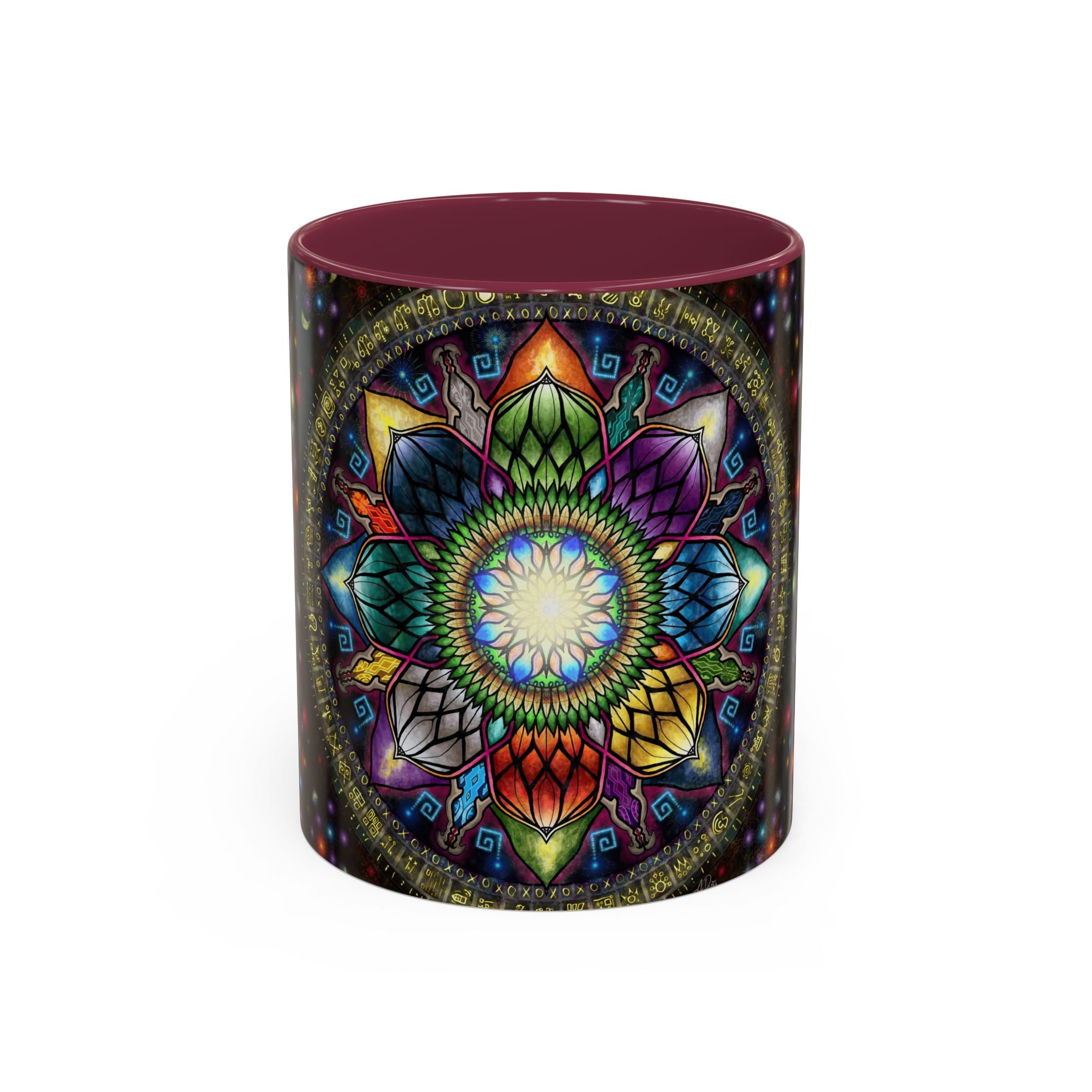Mystic Jewel Mandala - Colorful Accent Mugs