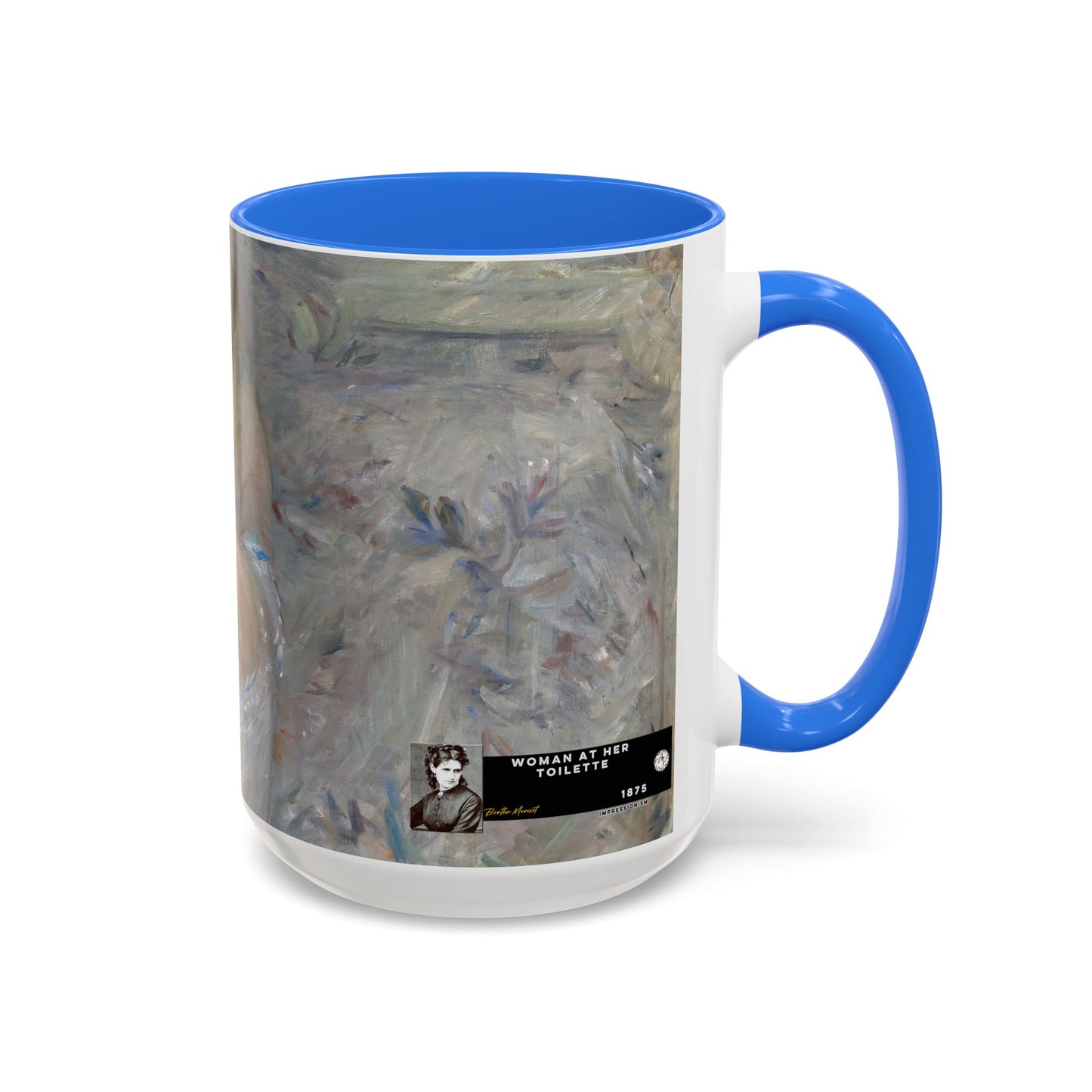 Morisot, Berthe - Woman at Her Toilette (1880) - Colorful Accent Mugs