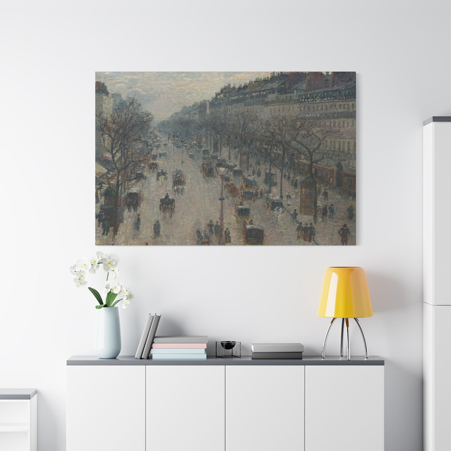 Pissarro, Camille - Boulevard Montmartre, Winter Morning (1897) - Canvas Block, unframed