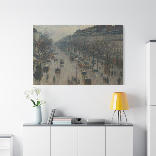 Pissarro, Camille - Boulevard Montmartre, Winter Morning (1897) - Canvas Block, unframed